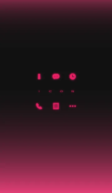 [LINE着せ替え] Simple Icon -PINK-の画像1