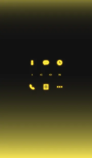 [LINE着せ替え] Simple Icon -YELLOW-の画像1