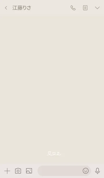 [LINE着せ替え] シンプルなベージュと小さな手描きハートの画像3