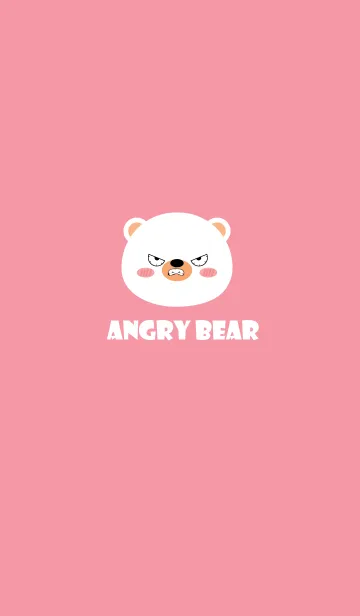 [LINE着せ替え] Simple Angry White Bear Theme (jp)の画像1