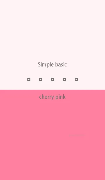 [LINE着せ替え] Simple basic チェリー ピンクの画像1