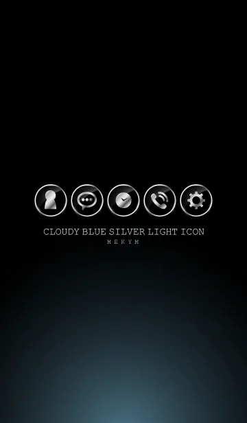 [LINE着せ替え] SILVER LIGHT ICON THEME -Cloudy Blue-の画像1