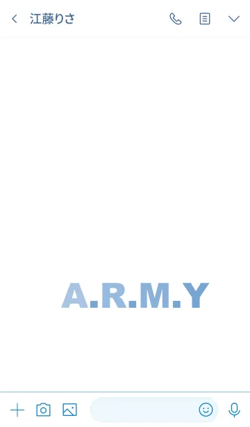 [LINE着せ替え] simple army #blueの画像3