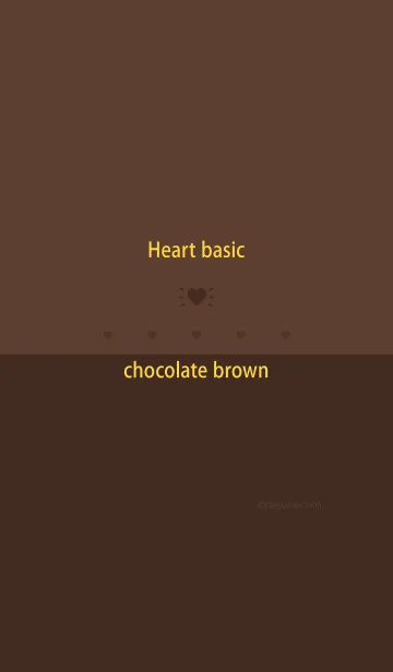 [LINE着せ替え] Heart basic チョコレート ブラウンの画像1