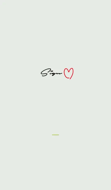 [LINE着せ替え] 緑 : サイン文字 (ハート)の画像1