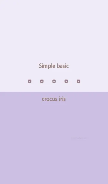 [LINE着せ替え] Simple basic クロッカス アイリスの画像1