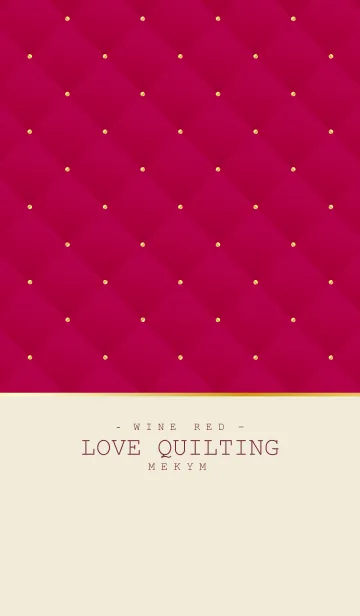 [LINE着せ替え] LOVE QUILTING WINE RED 18の画像1