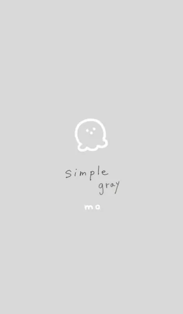 [LINE着せ替え] シンプル ゆるグレー moの画像1