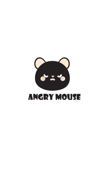 [LINE着せ替え] Simple Angry Black Mouse Theme (jp)の画像1