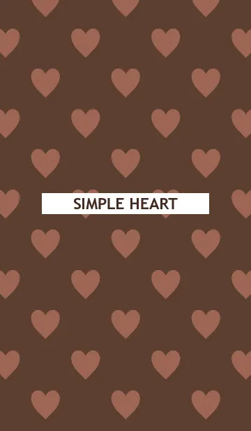[LINE着せ替え] SIMPLE HEART -chocolate brown-の画像1