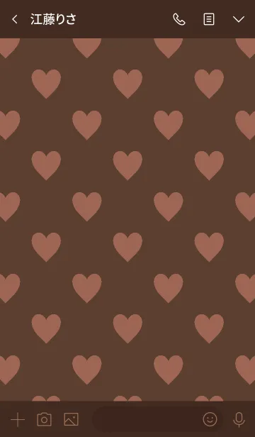 [LINE着せ替え] SIMPLE HEART -chocolate brown-の画像3