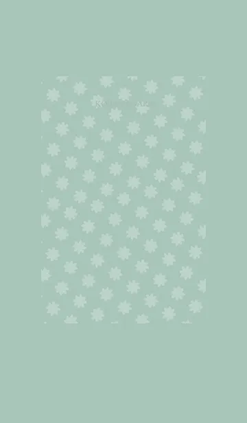 [LINE着せ替え] 小花柄 緑の画像1