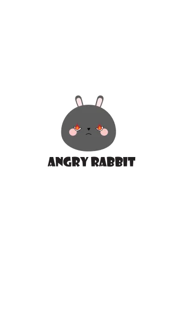 [LINE着せ替え] Simple Angry Black Rabbit Theme (jp)の画像1