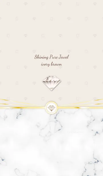 [LINE着せ替え] Shining Pure Jewel ivory brownの画像1