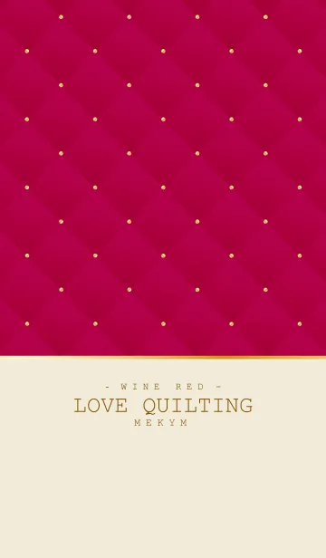 [LINE着せ替え] LOVE QUILTING WINE RED 19の画像1