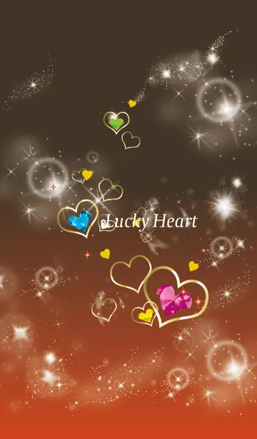 [LINE着せ替え] 赤 : 運気UPストーンハートの画像1