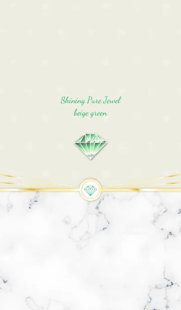 [LINE着せ替え] Shining Pure Jewel beige greenの画像1