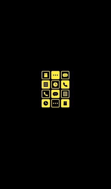 [LINE着せ替え] Icon - black and yellow -の画像1