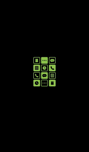 [LINE着せ替え] Icon - black and light green -の画像1