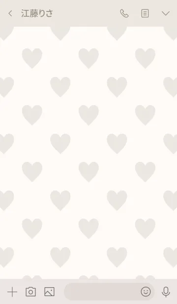 [LINE着せ替え] SIMPLE HEART -pale beige-の画像3
