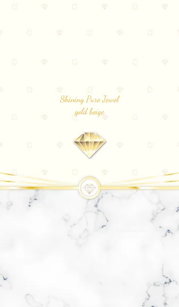 [LINE着せ替え] Shining Pure Jewel gold beigeの画像1