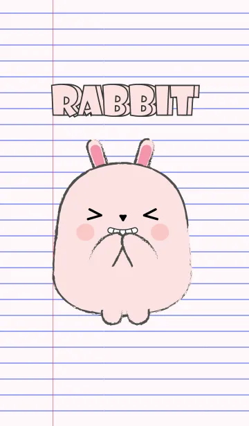 [LINE着せ替え] Cute Fat Pink Rabbit (jp)の画像1