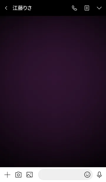 [LINE着せ替え] Eggplant Purple in black v.3 (jp)の画像3