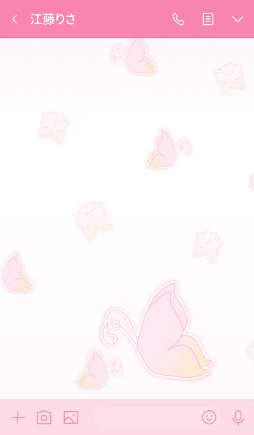 [LINE着せ替え] Pink Lucky Butterfly！ (Pink V.1)の画像3