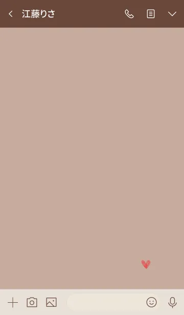 [LINE着せ替え] ベージュとシンプル。手書きハート。の画像3