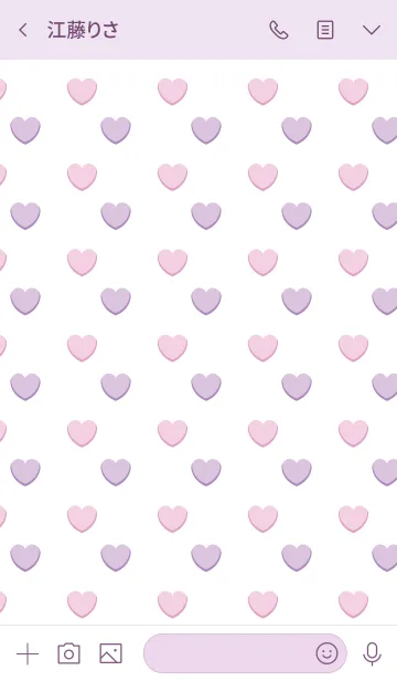 [LINE着せ替え] #pink #purple #♡の画像3