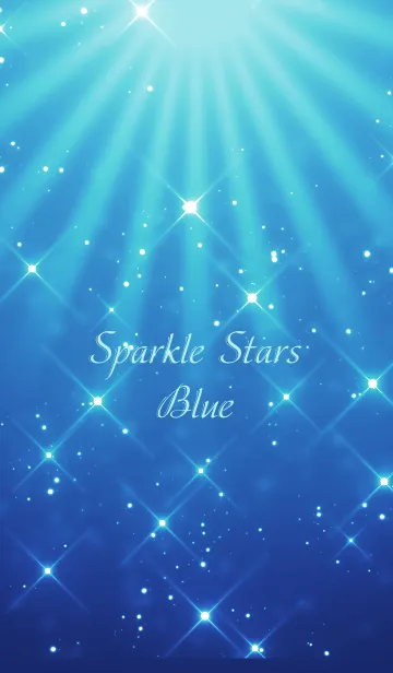 [LINE着せ替え] Sparkle Stars Blueの画像1
