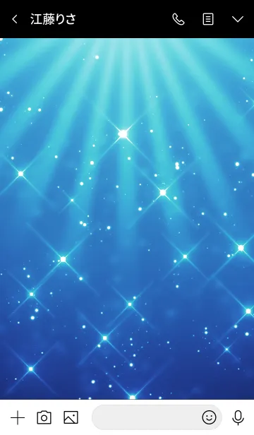 [LINE着せ替え] Sparkle Stars Blueの画像3