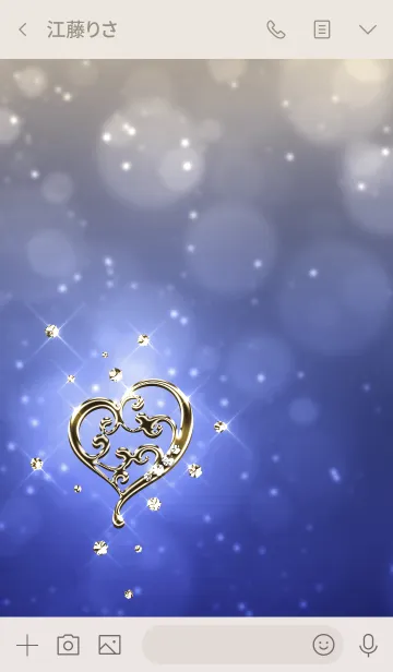 [LINE着せ替え] Sparkle Heart motif Themeの画像3