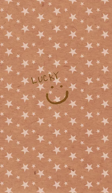 [LINE着せ替え] クラフト紙白星 スマイル15の画像1