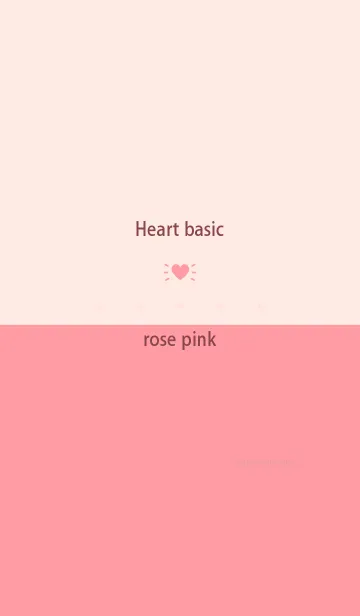 [LINE着せ替え] Heart basic ローズ ピンクの画像1