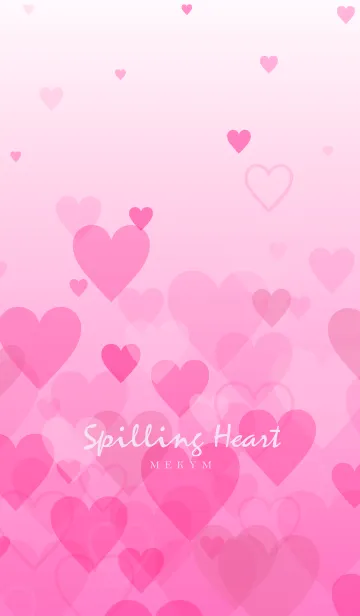 [LINE着せ替え] Spilling Pink Heart -MEKYM-の画像1