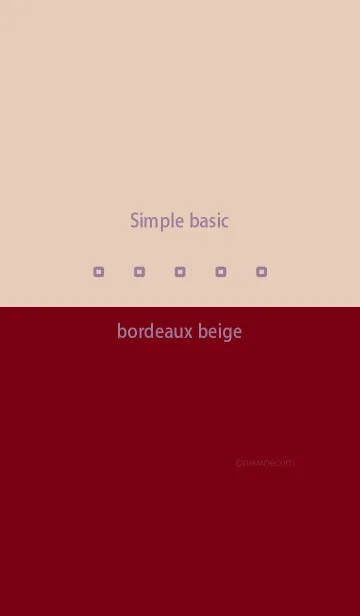 [LINE着せ替え] Simple basic ボルドー ベージュの画像1