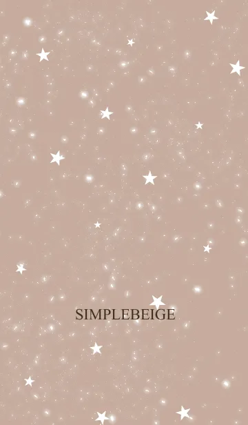 [LINE着せ替え] キラキラベージュと星。の画像1