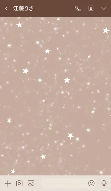 [LINE着せ替え] キラキラベージュと星。の画像3