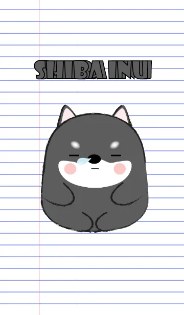 [LINE着せ替え] Cute Fat Black Shiba Inu (jp)の画像1