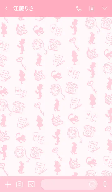 [LINE着せ替え] 秘密のアリス -ピンク-の画像3
