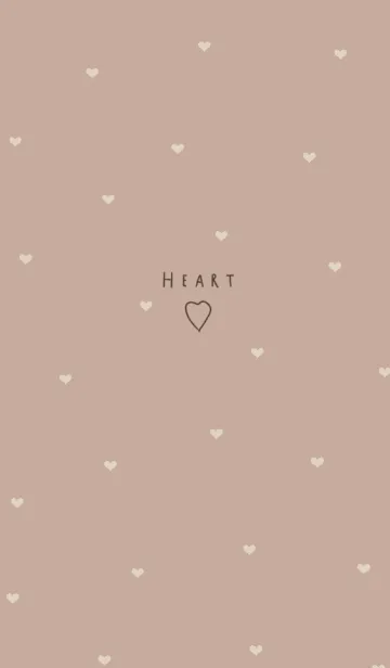 [LINE着せ替え] ベージュとライトベージュ。ハート。の画像1