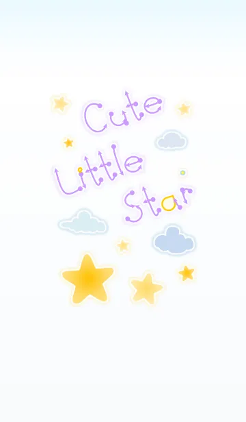 [LINE着せ替え] Cute Little Star 2！ (Blue Ver.2)の画像1