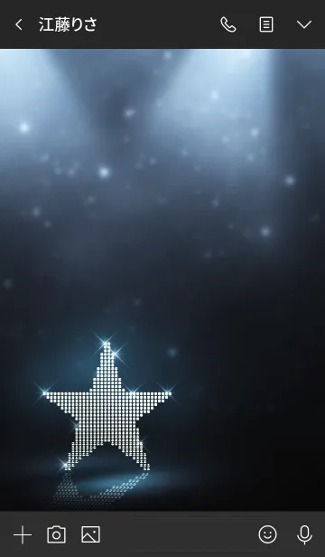 [LINE着せ替え] Sparkle Silver Star Themeの画像3