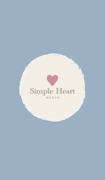 [LINE着せ替え] Simple Heart Blue -MEKYM-の画像1