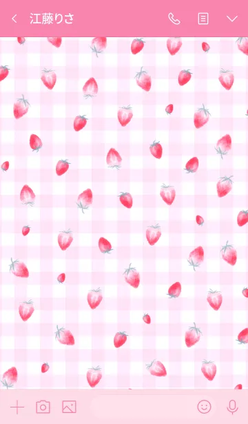 [LINE着せ替え] Little Strawberry #Pinkの画像3