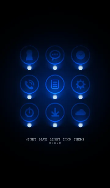 [LINE着せ替え] NIGHT BLUE LIGHT ICON THEME 2の画像1