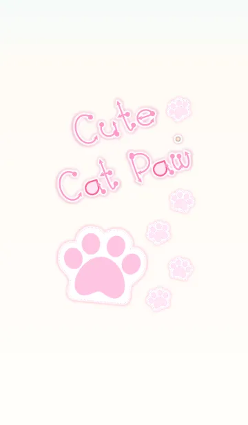 [LINE着せ替え] Cute Cat Paw 2！ (Beige Ver.4)の画像1