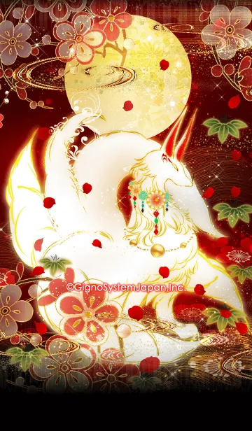 [LINE着せ替え] 幻想◇満月と白狐の画像1