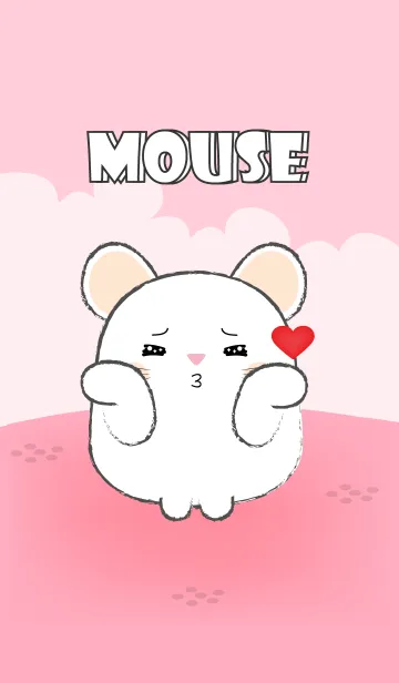 [LINE着せ替え] Love You White Mouse (jp)の画像1